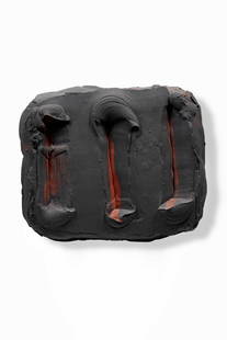 Bram Bogart (Belgian, 1921 - 2012): Deblack - 1977 Mixed media 90 x 75 x 21 cm Signed and dated lower right, on the edge Published: Bram Bogaert, Jaak Van Damme, Bram Bogart, Klein Tableau, Stichting Kunstboek, Oostkamp, 2003, p.235
