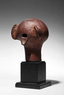 Lega Head - Isengo: D.R. Congo Terracotta 16 cm Provenance: Willy Mestach Collection, Brussels Pierre Dartevelle Collection, Brussels Private collection, Belgium