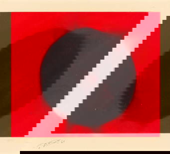 Otto Piene (German, 1928 - 2014): Untitled - 1961 Gouache on paper, 13,3 x 15,7 cm (mount window 16,4 x 15 cm) Signed and dated lower left Provenance: Galerie Ad Libitum, Antwerp (label on verso) Private collection, Antwerp Private