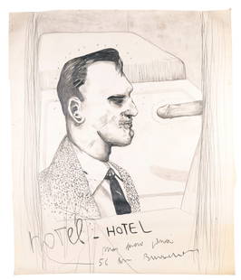 Stéphane Mandelbaum (Belgian, 1961 - 1986): Hotel Hotel - 1984-1985 Pencil on paper 150 x 124 cm Provenance: Private collection, Belgium Published: Bruno Jean, Stéphane Mandelbaum. Une monographie, Les Editions Martin de Halleux,