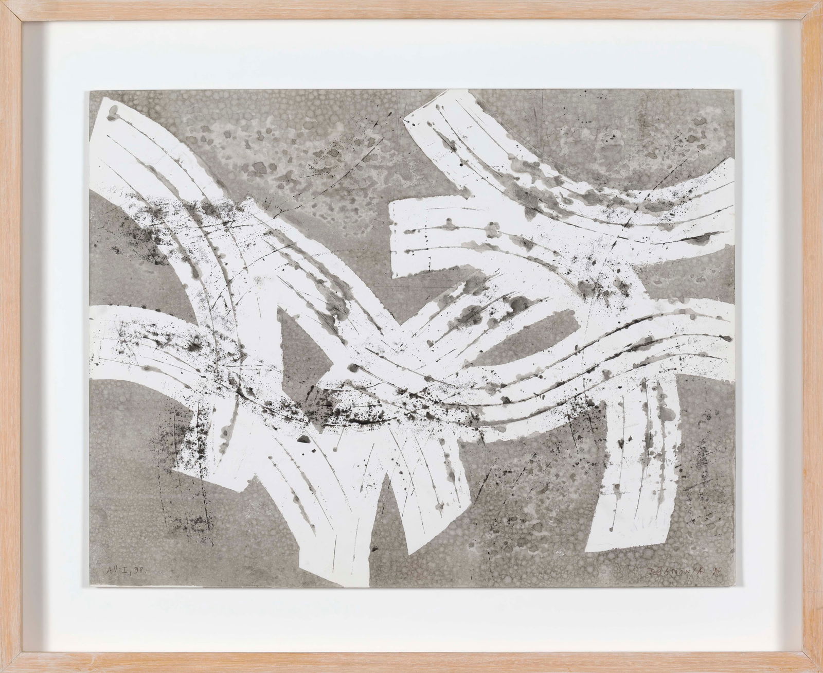 Dusan Dzamonja (Yugoslavian, 1928 - 2009): AV-I - 1998 Ink and wash on paper50 x 65 cmTitled and dated lower left, signed and dated lower right Provenance:Dexia Art Collection, Brussels (gift from the artist)Belfius Art Collectio