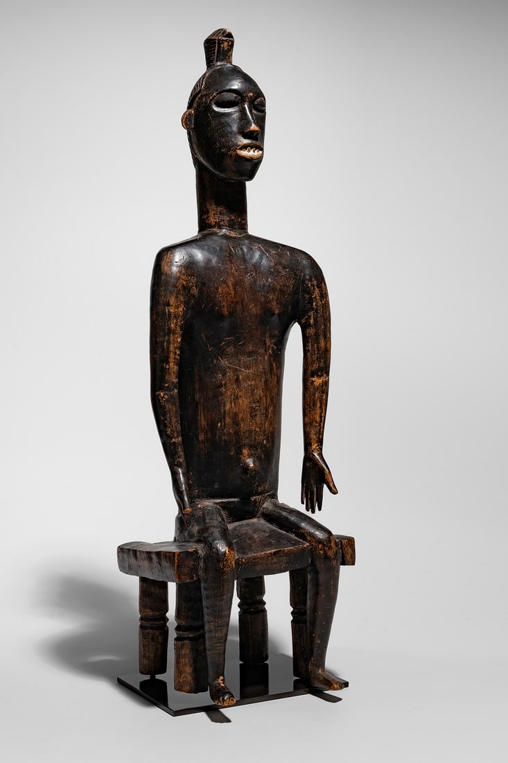 ‡ Guro Seated Figure: Ivory Coast Wood 64,5 cm Provenance: Gerald Dannenberg, Great Neck, NY (1925-2005) Didier Claes, Brussels American private collection Galerie Lucas Ratton, Paris Private collection,