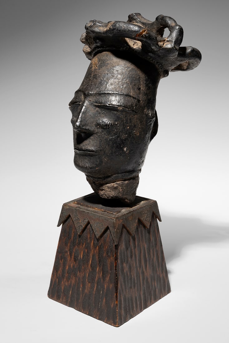 Krinjabo Head: Ivory Coast Terracotta 21 cm Provenance: Marcel Lheureux Collection, France By descent (niece of the above) Hélène et Philippe Leloup Arts primitifs, Paris