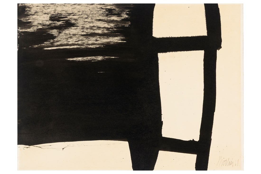 Antoine Mortier (Belgian, 1908-1999): Untitled – 1968 India ink on paper 27 x 36 cm Signed and dated lower right Provenance: Private collection, Antwerp