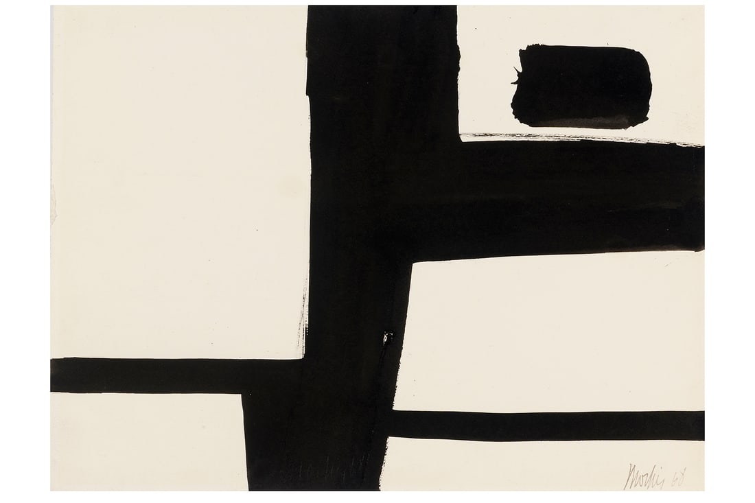Antoine Mortier (Belgian, 1908-1999): Untitled – 1968 India ink on paper 27 x 36 cm Signed and dated lower right Provenance: Private collection, Antwerp
