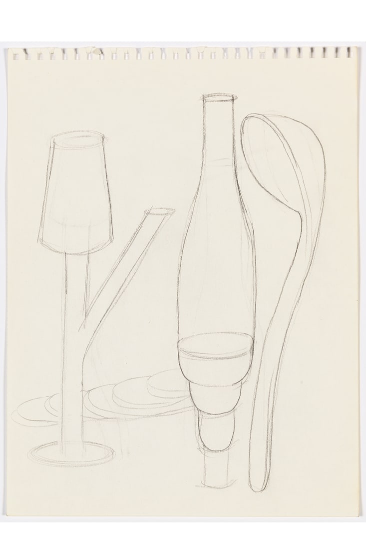 Thomas Houseago (British, 1972): Six Studies for Sculptures - c. 2000 Pencil on paper 32 x 23,9 cm Provenance: Private collection, Brussels (acquired directly from the artist)