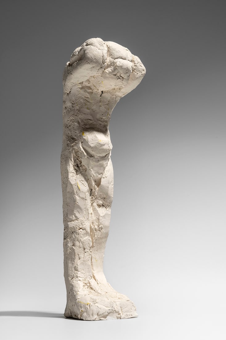 Thomas Houseago (British, 1972): Study for Caryatid - c.2000 Plaster 23 x 6,5 x 6,5 cm Provenance: Private collection, Brussels (acquired directly from the artist)