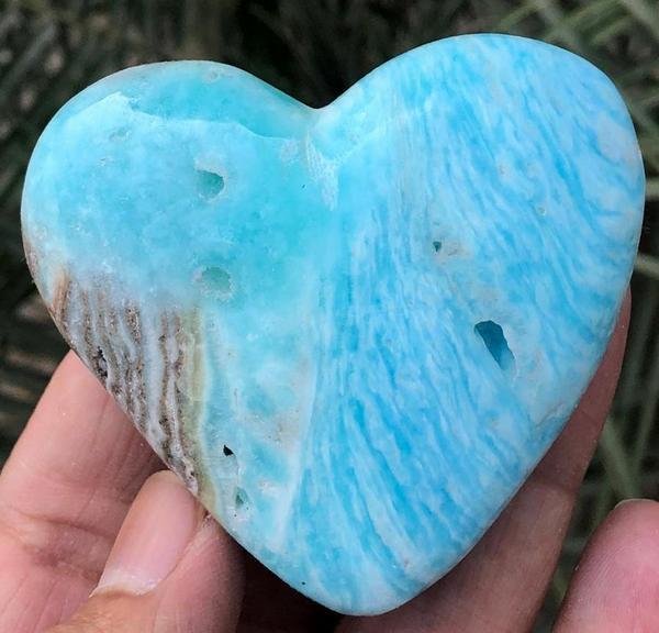 155 Grams Beautiful Aragonite Carving Heart (1 of 5)