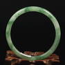 Chinese natural white green jade bangle