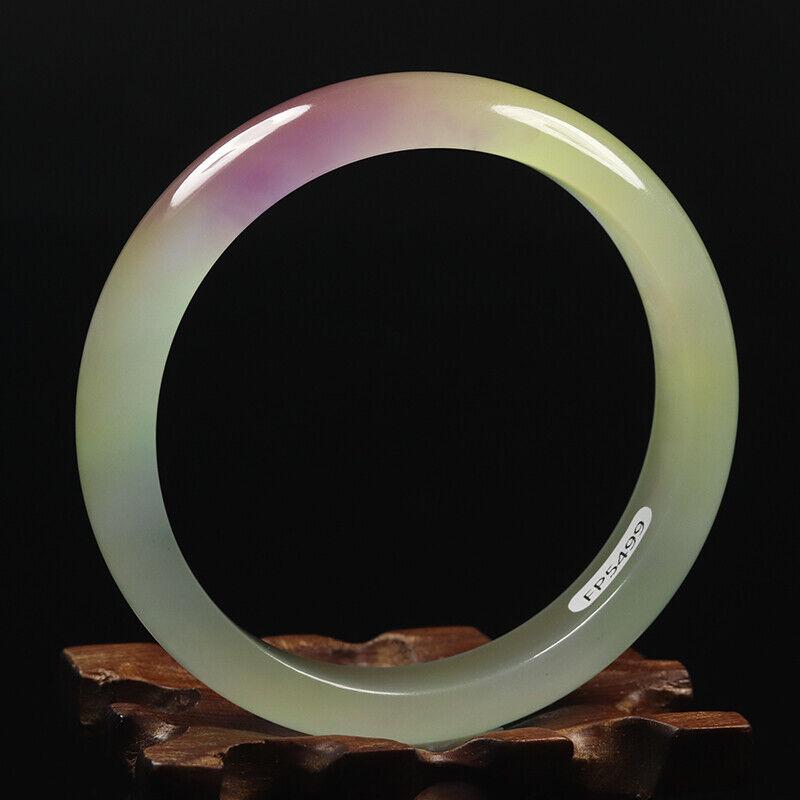 Chinese natural icy lavender jade bangle (1 of 11)