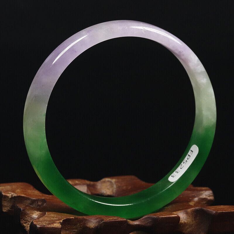 Chinese natural green white jade bangle (1 of 13)