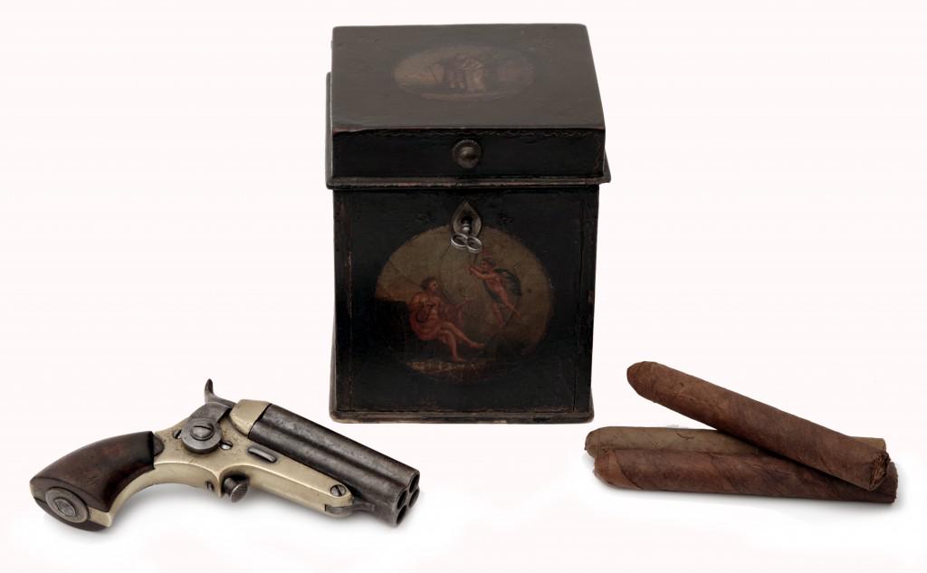 A Cigar Box with Compartment for Pistol - 2