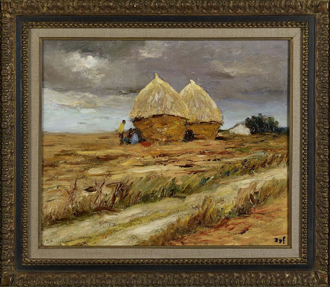 Marcel DYF: Marcel DYF (1899-1985) - Les grindstones - Oil on canvas signed below right, titled, dated 1966 and countersigned on the back - 38 x 46 cm - We thank Mrs Claudine Dyf for having confirmed the authenti