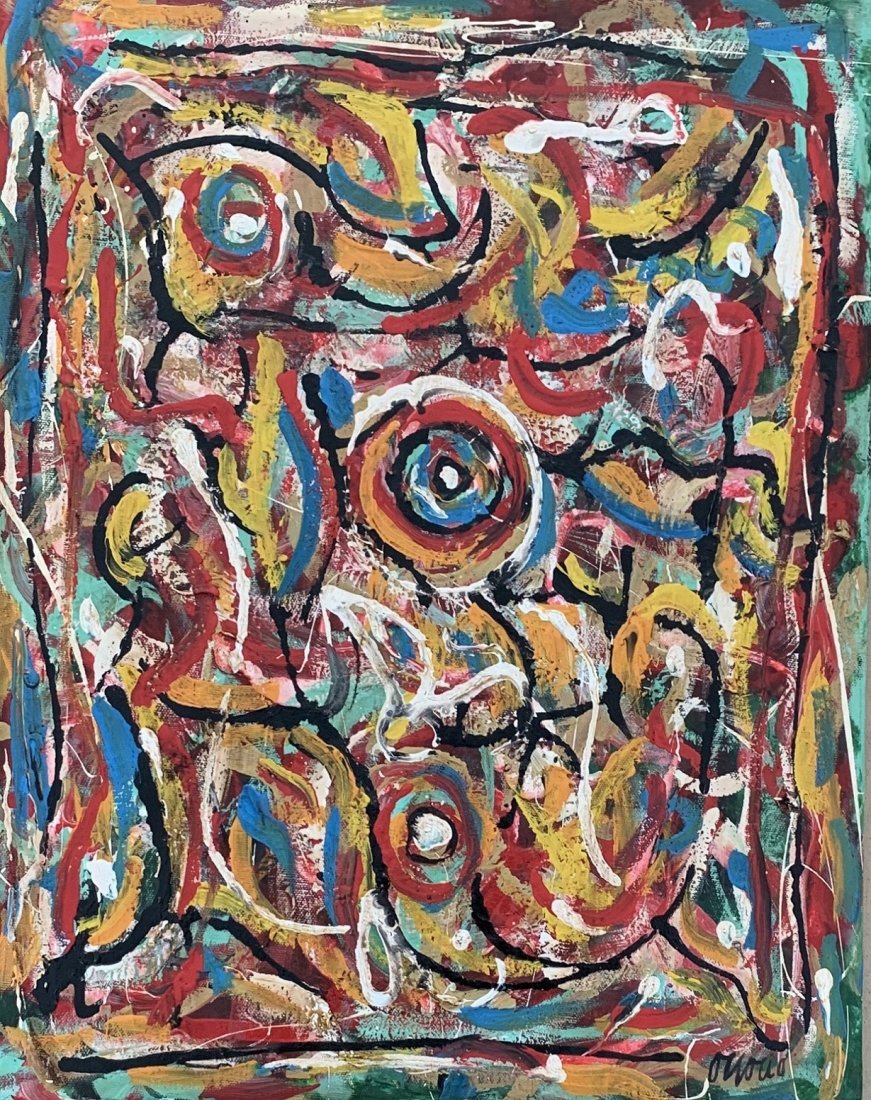 Alfonso A Ossorio: surreal painting over canvas with amazing and diferent colors,in the style of the artist