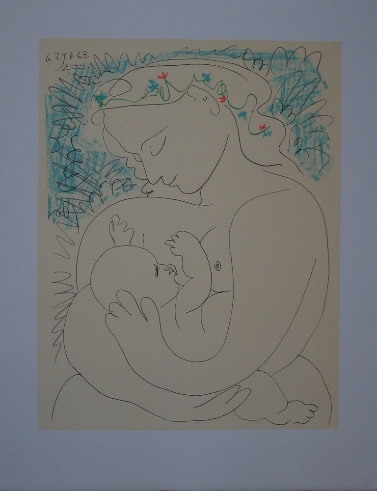 Pablo Picasso: Maternity, Signed lithograph (1 of 3)