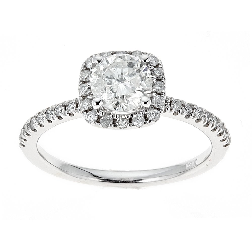 1.02 Ct  Round Diamond F SI3 14 K Gold  Engagement ring (1 of 3)