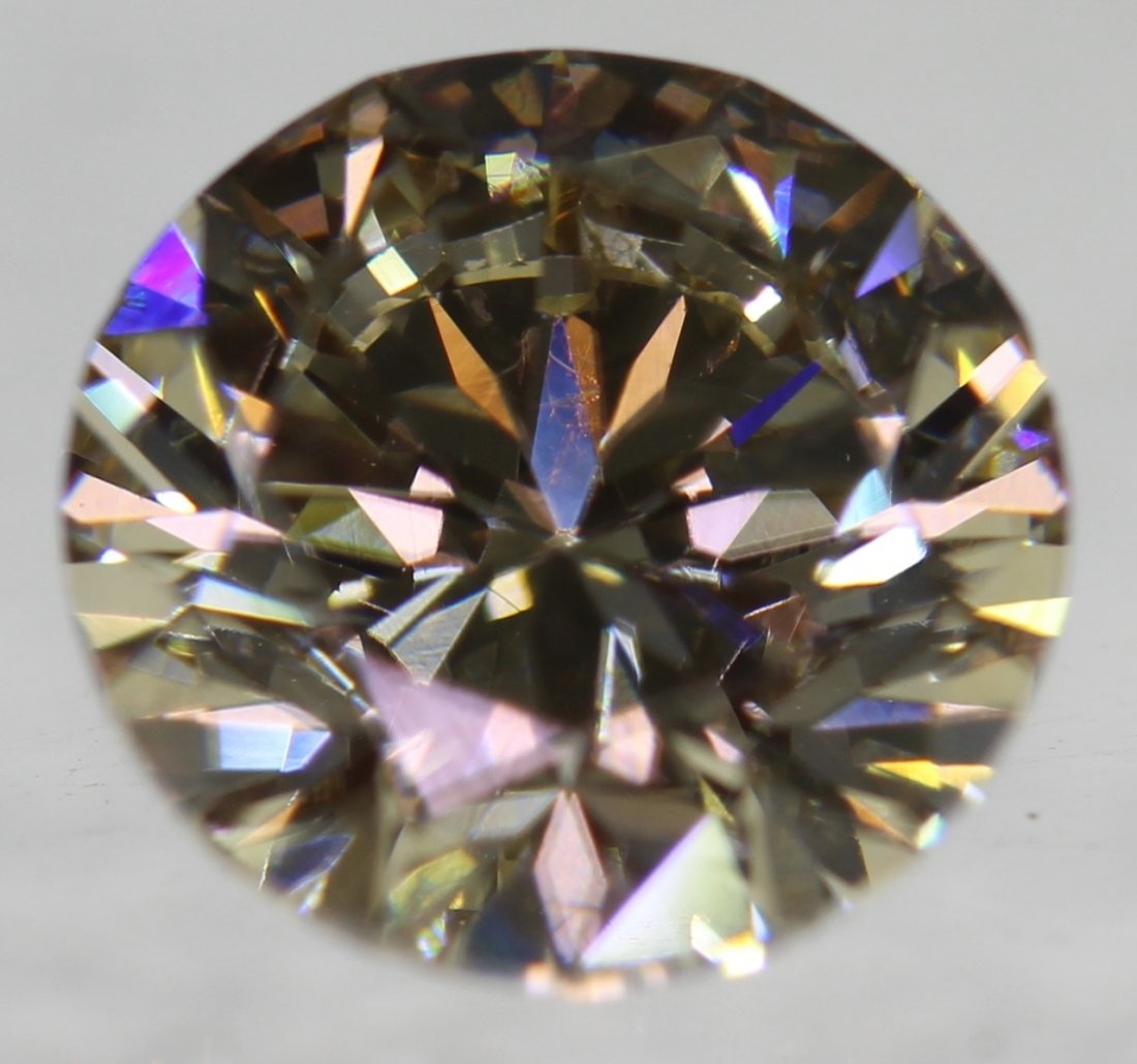 1.58 CARAT FANCY BROWN VVS1 ROUND LOOSE DIAMOND (1 of 4)