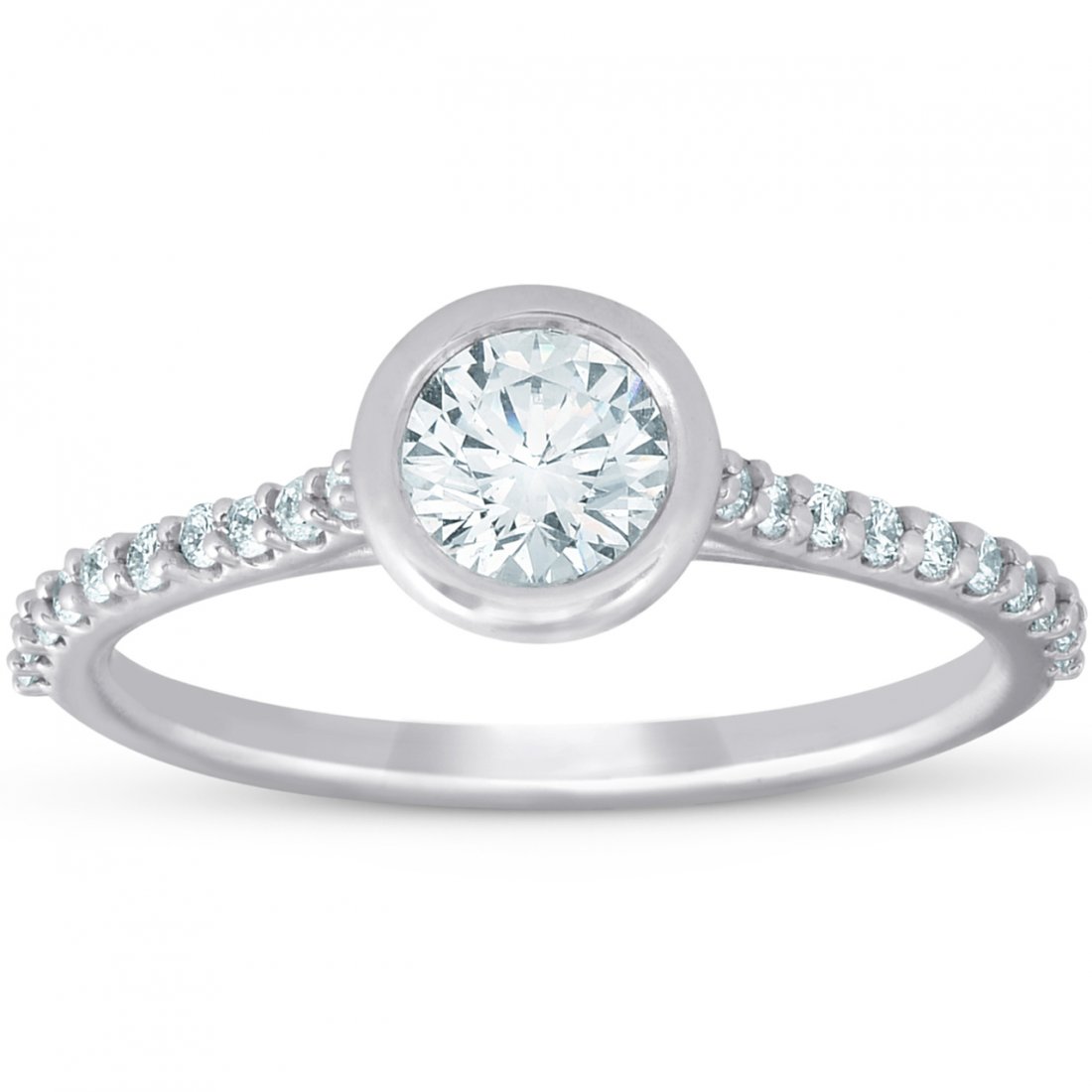 1.25 ct Diamond Bezel Round Cut Engagement Ring (1 of 3)