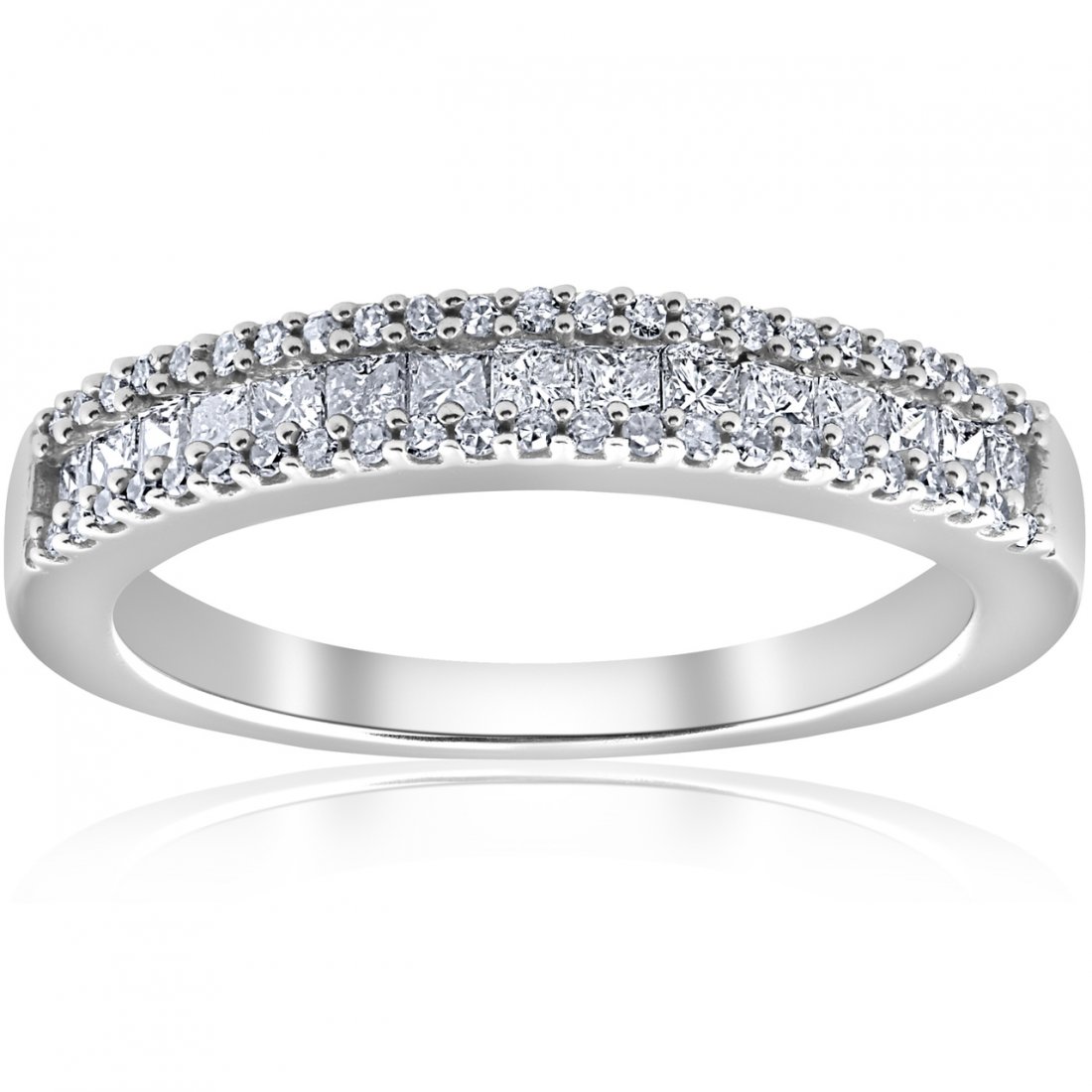 1/2ct Diamond Princess Cut Wedding Ring (1 of 3)