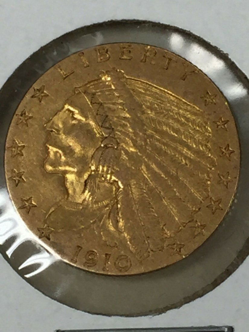 2 1/2 DOLLAR INDIAN GOLD COIN (1 of 2)