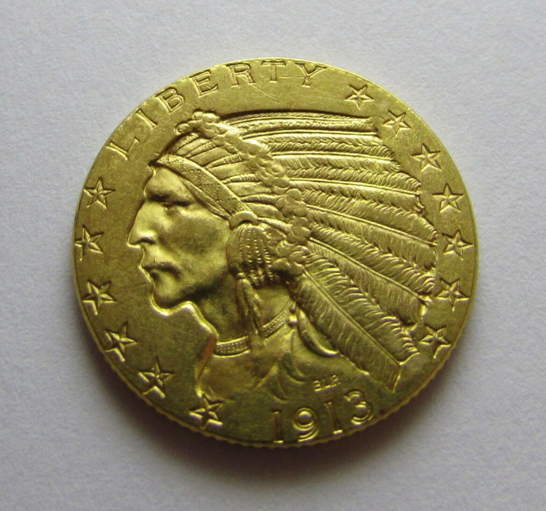U.S gold half eagle $5 dollar coin (1 of 2)