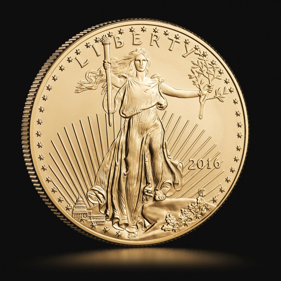 1 oz American Eagle Gold Coin: Gold weight in grams - 31.10