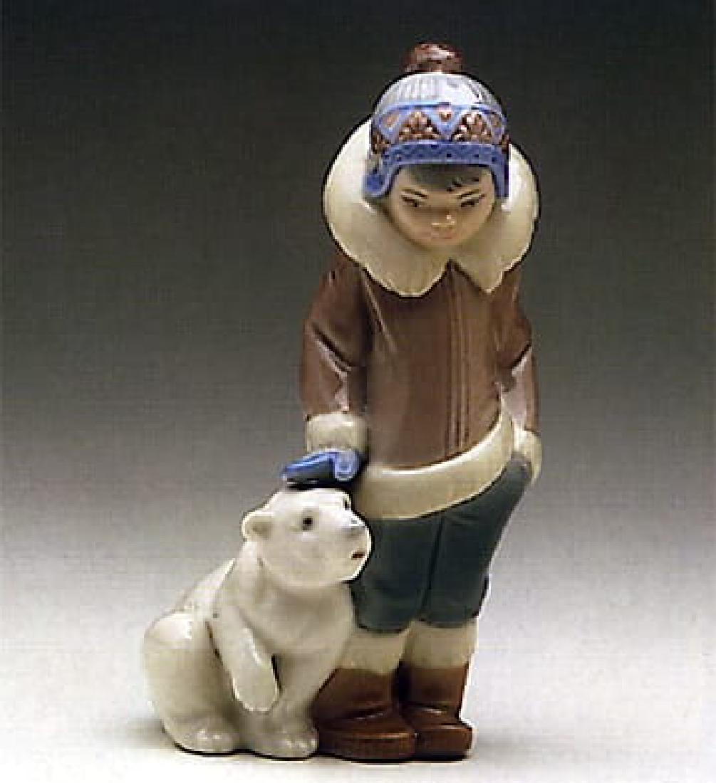 lladro eskimo boy with polar bear