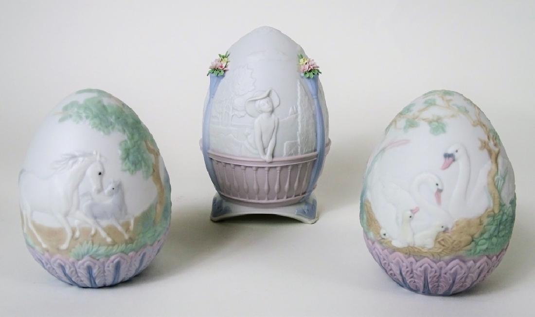 (3) LLADRO LIMITED EDITION EGGS