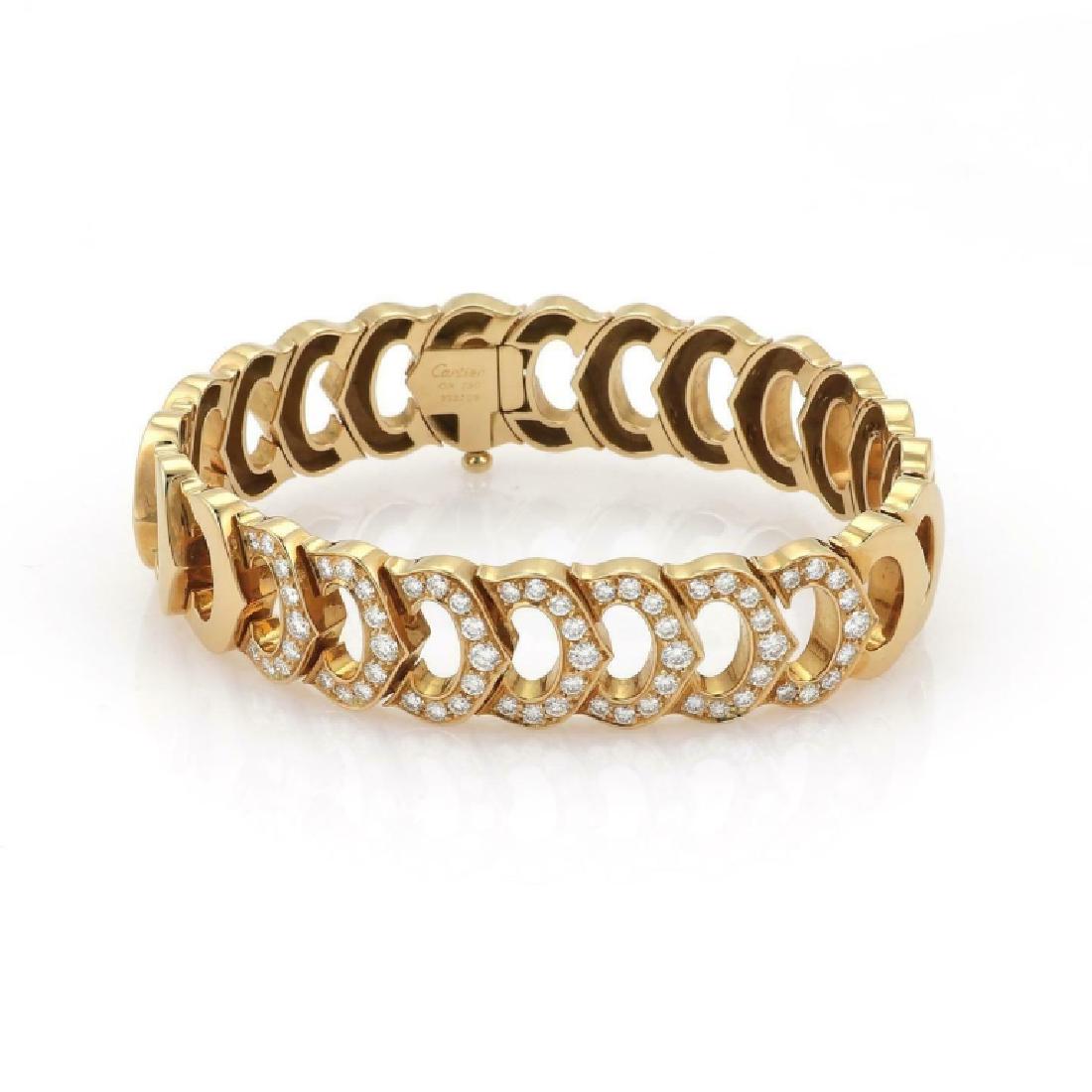 Cartier Diamond 18k Heart of Cartier Link Bracelet (1 of 5)