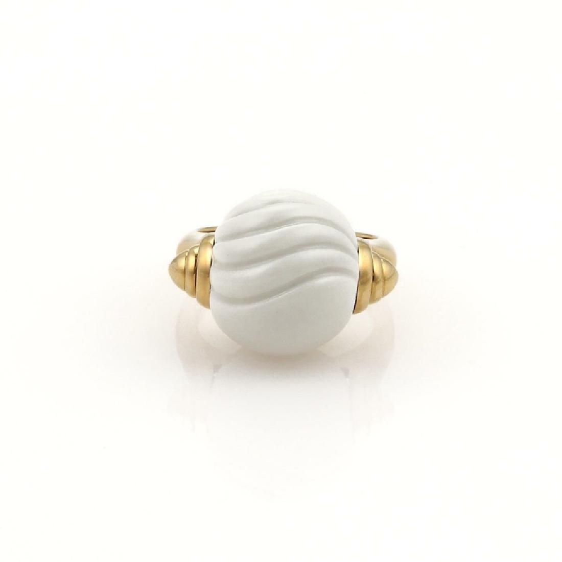 Bulgari Bvlgari Tronchetto 18k Ceramic Ball Ring (1 of 5)