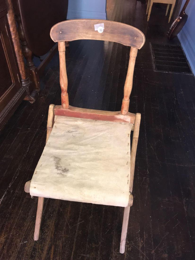 Civil War era officers' folding camp chair. Approx 16": Civil War era officers' folding camp chair. Approx 16"floor to seat