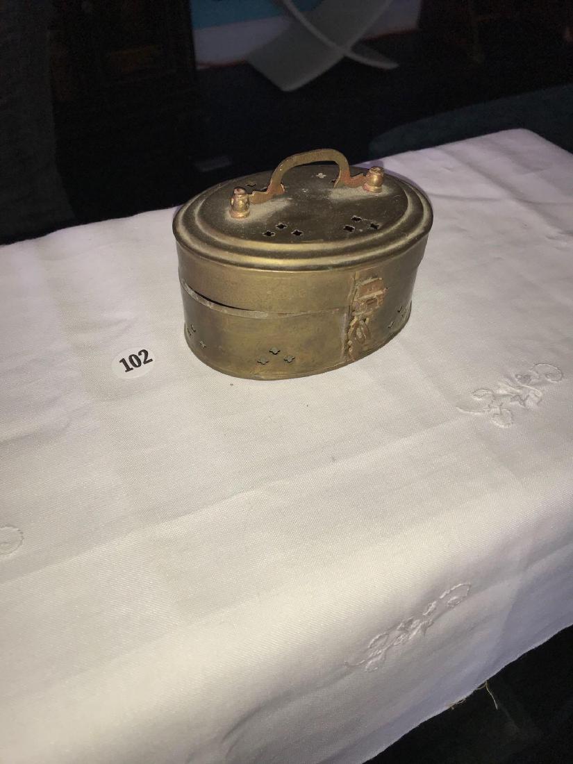Brass incense burner. Approx 4 3/4"diameter: Brass incense burner. Approx 4 3/4"diameter