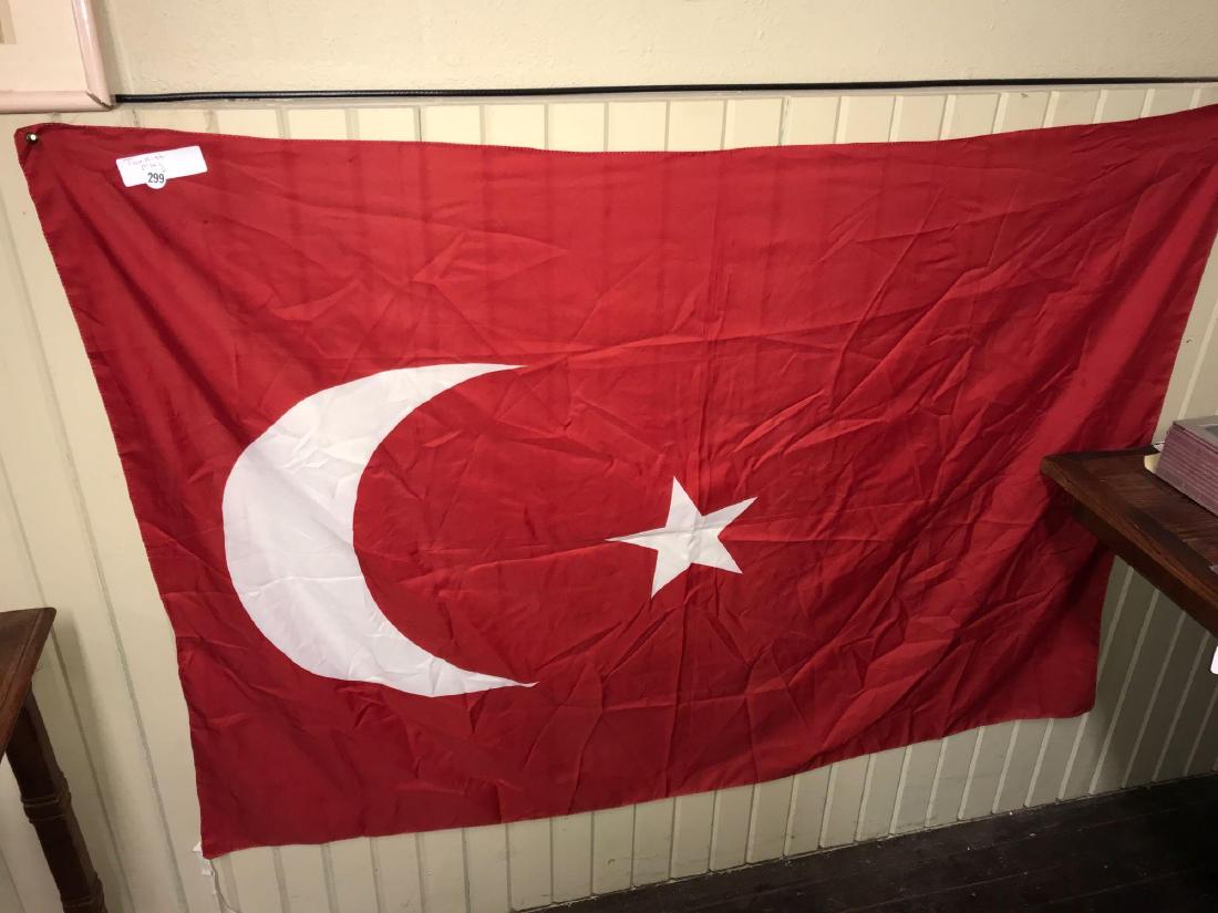 Turkish flag. Approx 38"x 54": Turkish flag. Approx 38"x 54"