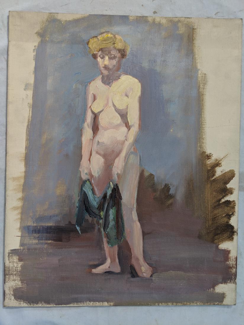 c1950 AJ Johnson Swedish Chicago Oil Painting Standing: 20th Century Swedish Chicago oil on board painting. No frame and not signed. Have more AJ Johnson up for auction. Needs a cleaning 16 x 20 Shipping in continental US $17.00 Please ask any questions be