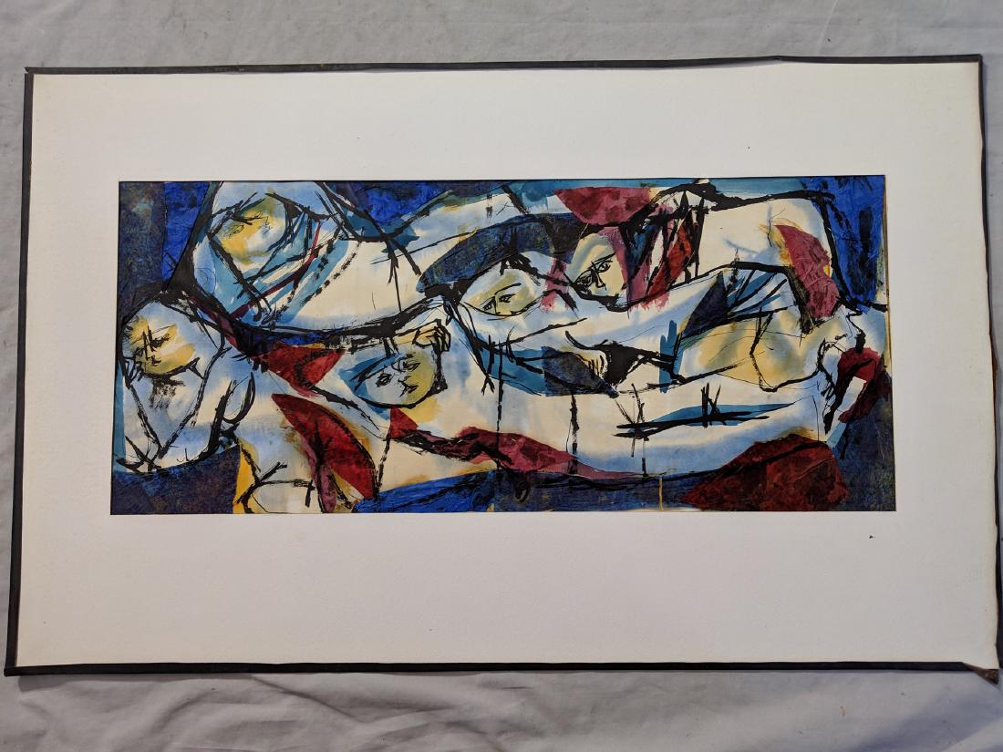 Rosemary Zwick Park Concert Audience Watercolor & (1 of 8)