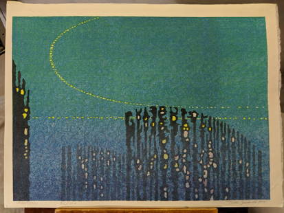 1964 Toshi Yoshida Japanese Woodblock Print Abstruse: 1964 Toshi Yoshida Japanese Woodblock Print Abstruse 83/100. Pencil signed, numbered, dated and titled Has a crease mark in lower right corner. Never framed 16 1/4 x 21 3/4 Shipping in continental US