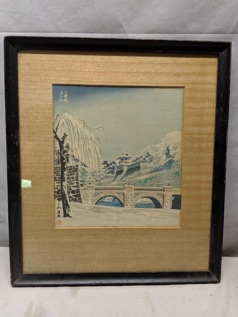 1940 Tokuriki Tomikichiro Japanese Woodblock Print Snow (1 of 10)