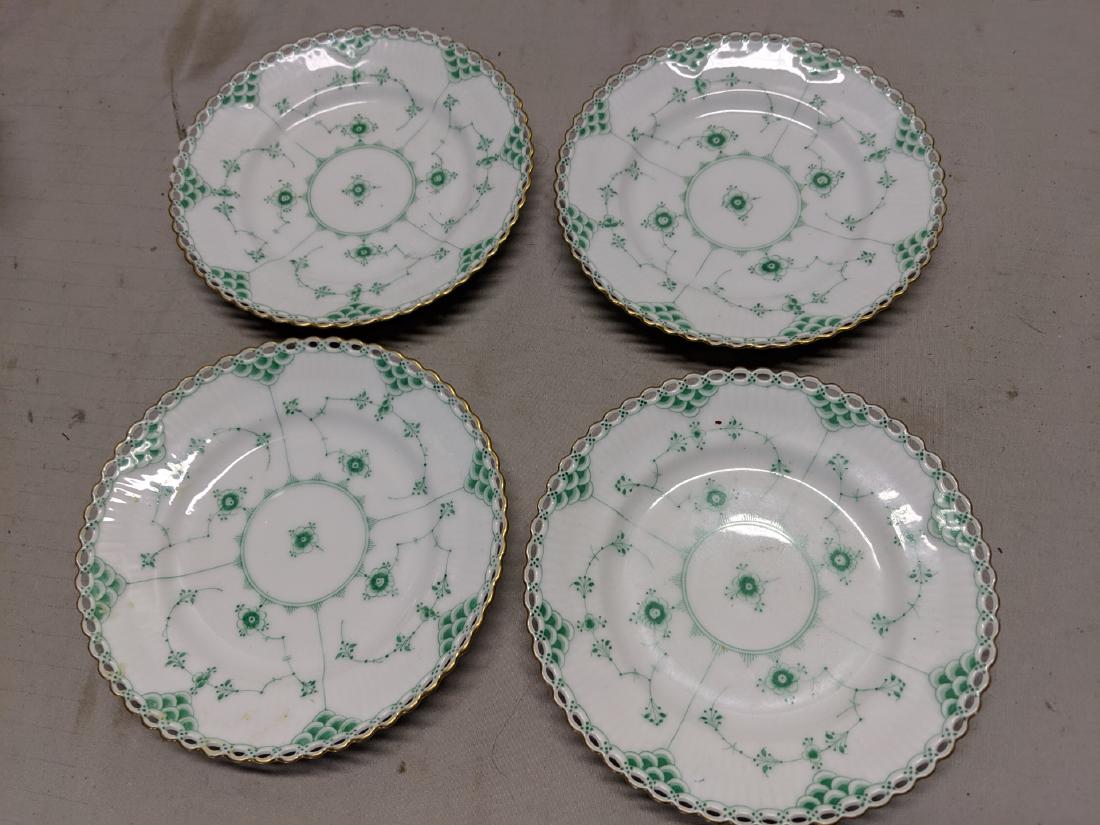Set 4 Royal Copenhagen Rare Green Open Lace B&B Plates (1 of 6)
