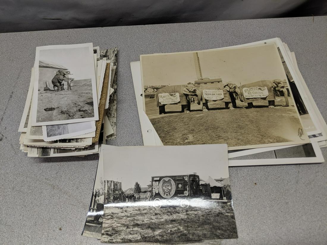 Lot 175 Vintage B&W Circus Traveling Side Show Photos (1 of 12)