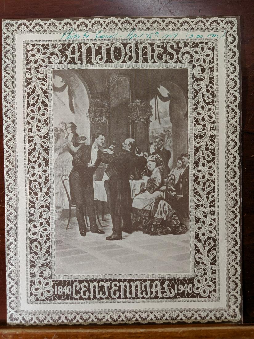 1940 Antoine's New Orleans LA French Restaurant Menu (1 of 3)