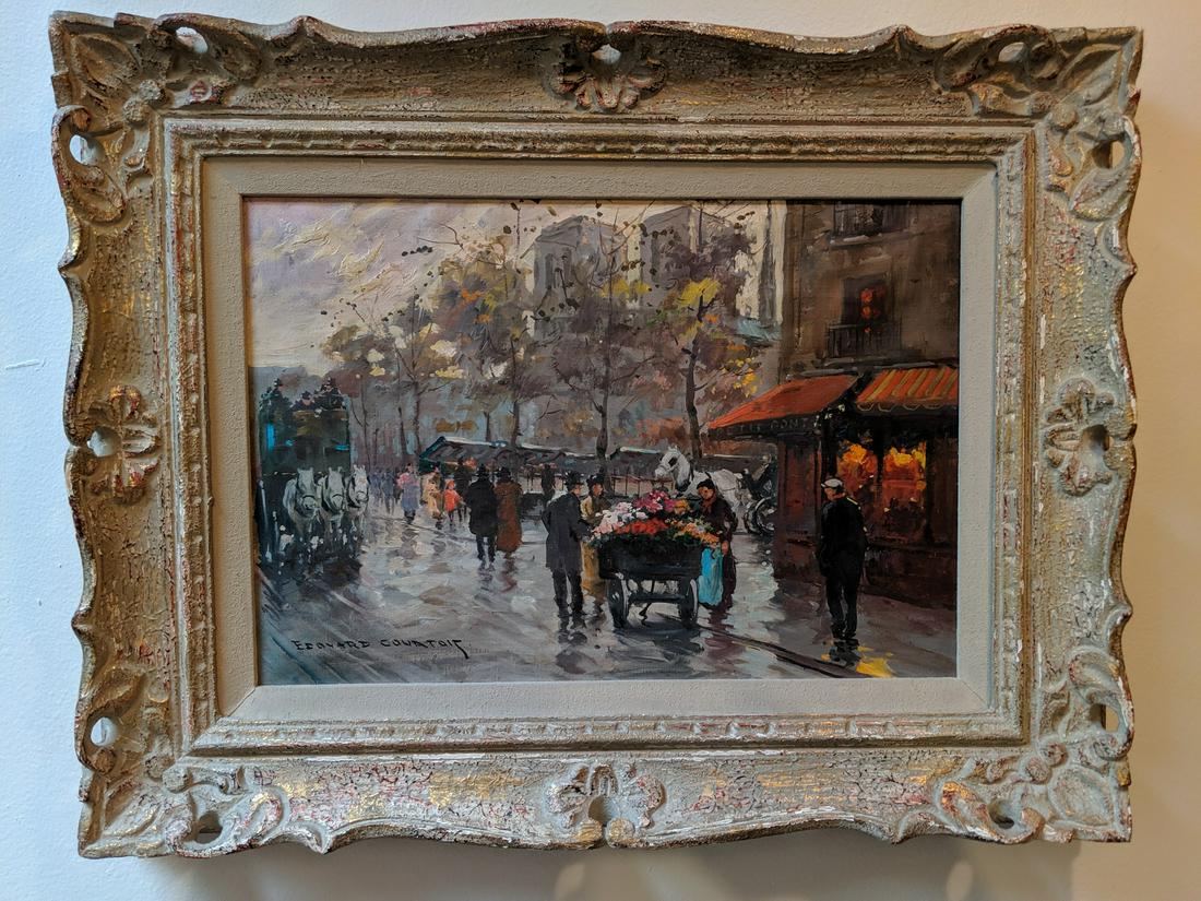 Edouard Courtois French Street Scene Painting (1 of 11)