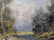 c1940 SIGNED Oil on Canvas Painting River Scene - 10