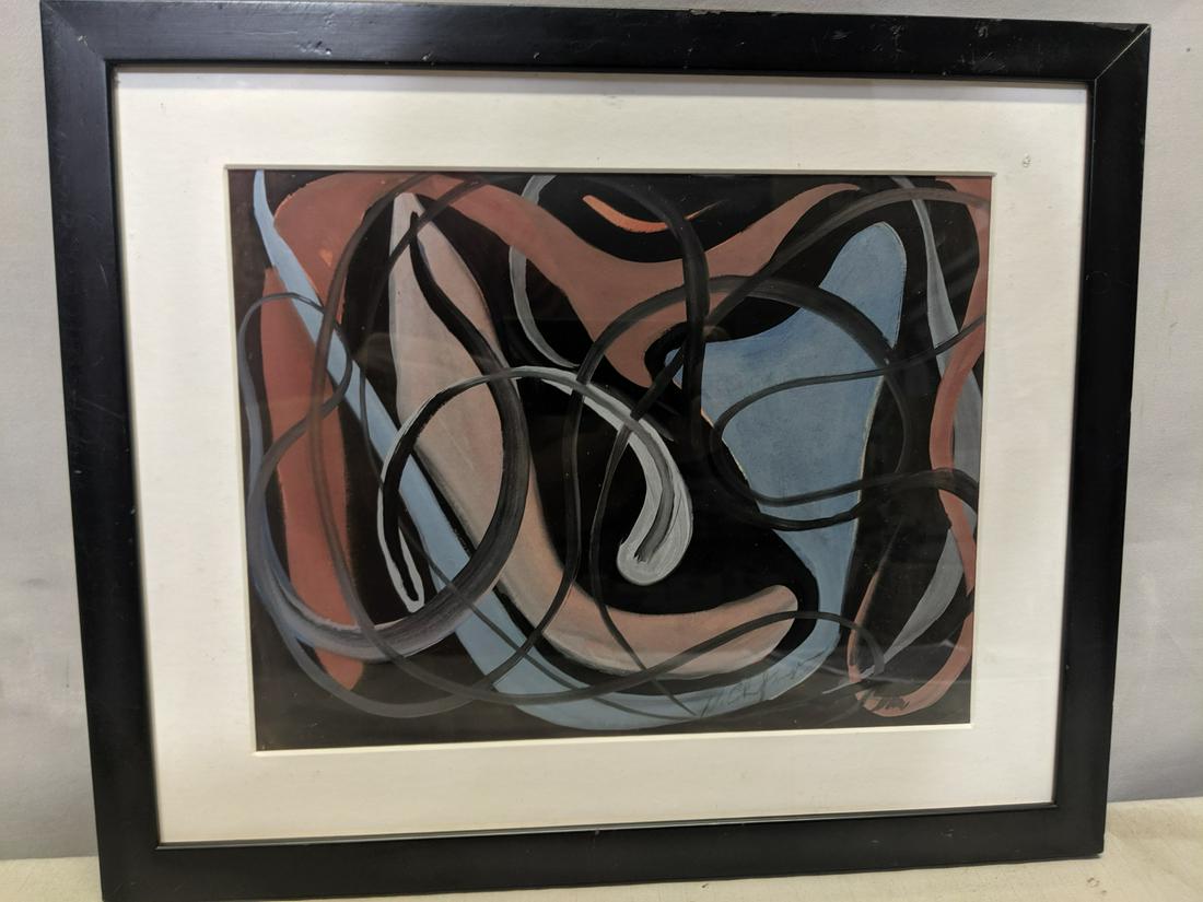 Dan Christensen Original Abstract Watercolor Painting: Dan Christensen Original Abstract Watercolor Painting framed under glass Listed New York and Nebraska artist born 1942 and died 200714 1/4 x 12 3/4, Image: 10 x 8 Shipping in continental US $28.00 Ple