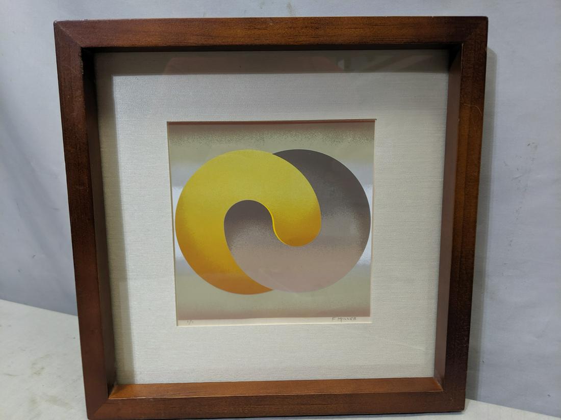 Florence Miller Pierce Abstract Serigraph Print (1 of 8)