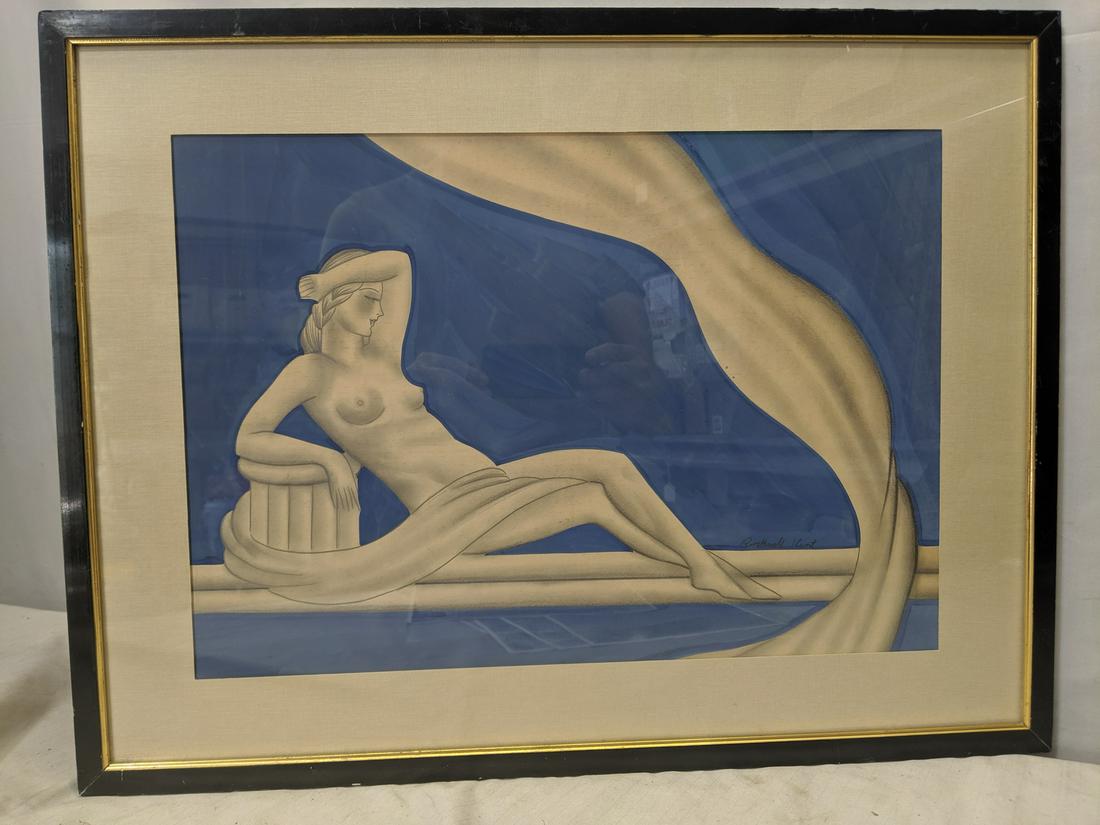 Rockwell Kent Original Pencil & Gauche Drawing Art Deco (1 of 9)