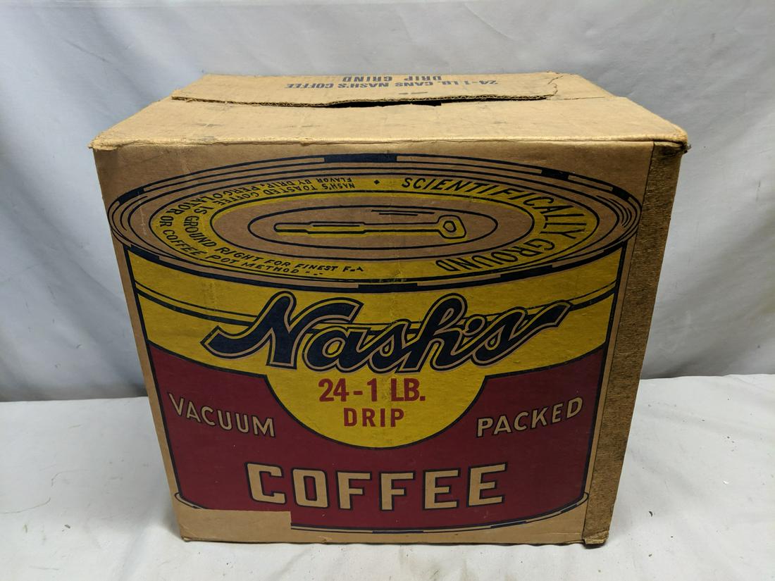 Antique Cardboard Nash's Coffee Shipping Box (1 of 6)