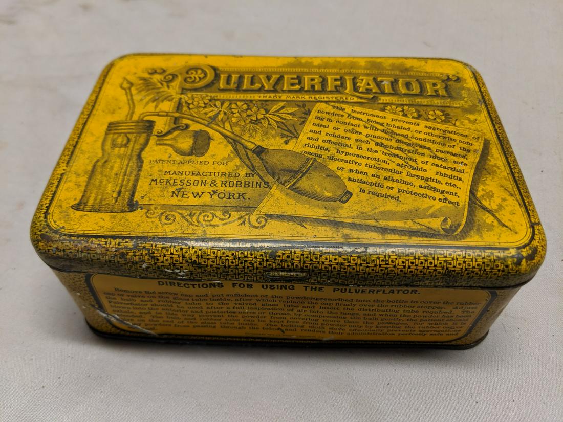 Antique Pulverflator Instrument Tin Litho Advertising (1 of 5)
