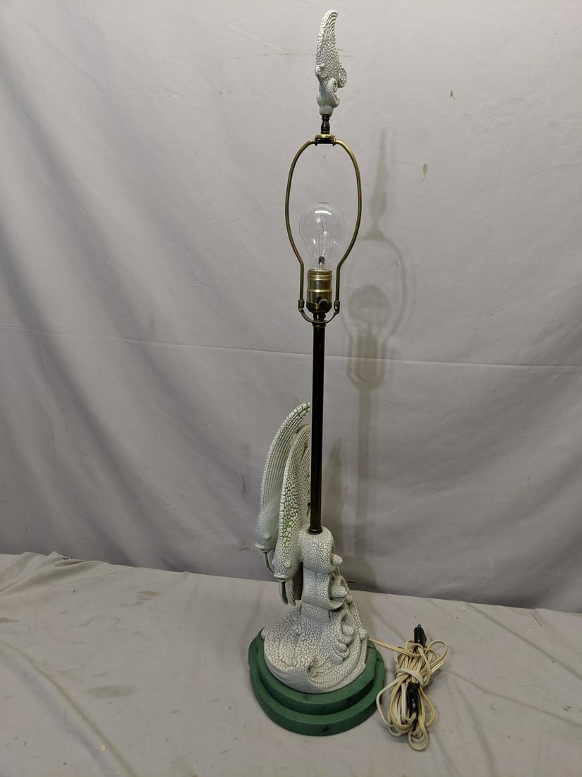 c1950's California Pottery 2 Fish MOD Table Lamp (1 of 7)
