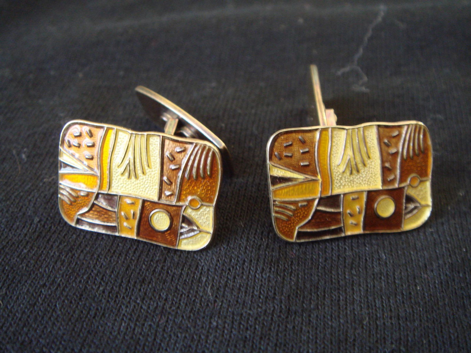 David Anderson Norway Enamel Sterling Silver Cufflinks (1 of 5)