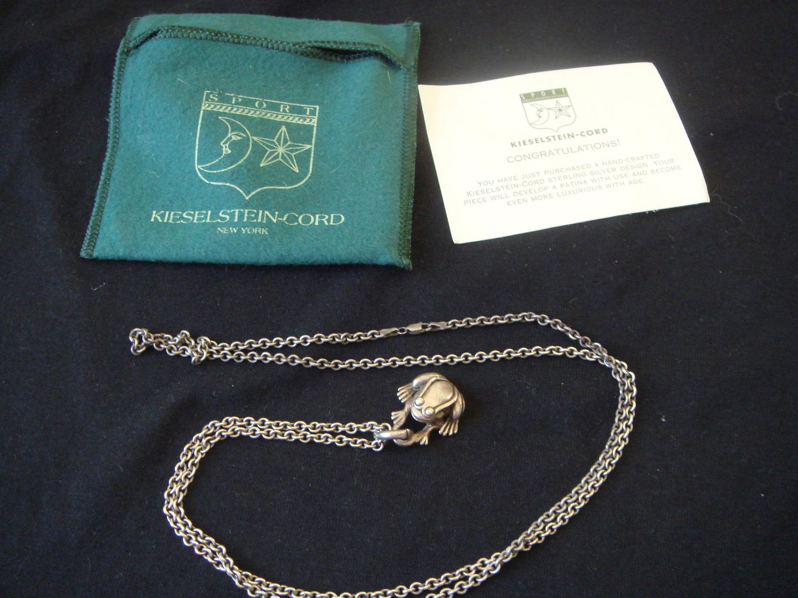 Kieselstein-Cord Sterling Silver Frog Necklace Pedant (1 of 6)
